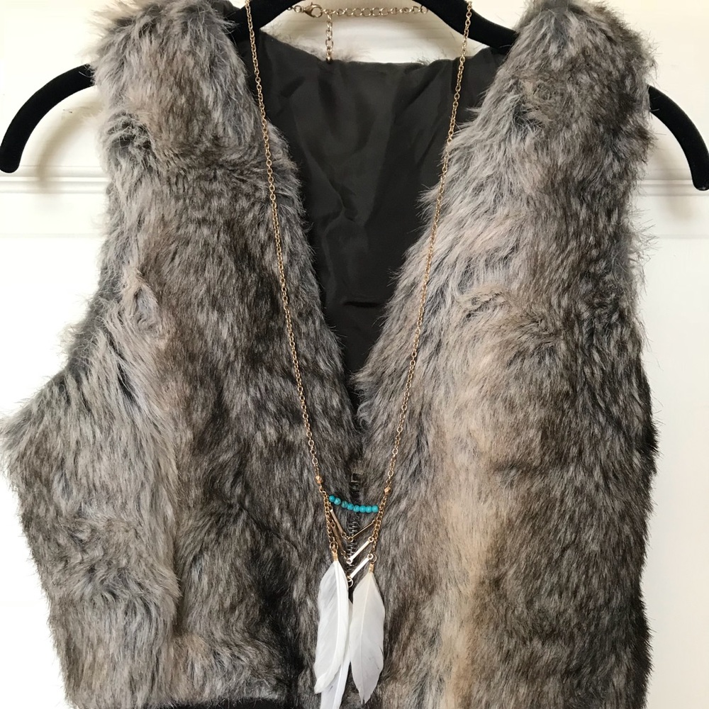 Faux fur vest